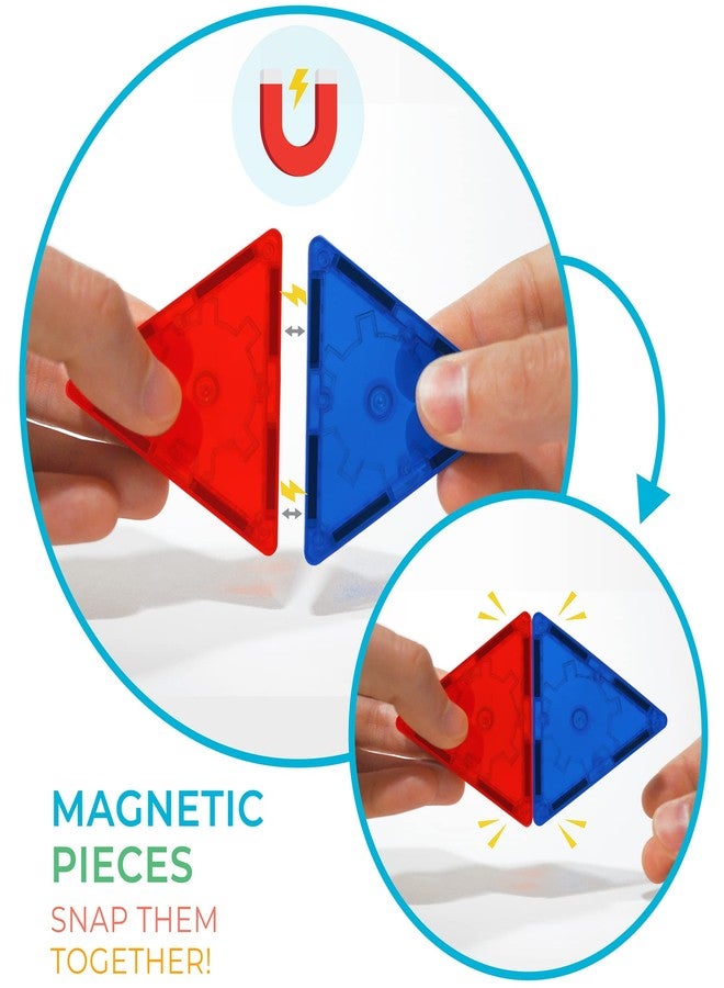 Tytan Tiles 220-Piece Supersized Magnetic Tiles Building Set, 1000s of Creations, Large 3D Castles, Massive Vehicles, & Rocket Ships, Kids’ STEM Toy, Architecture, Innovative Play, Ages 3 and Up - Image 2